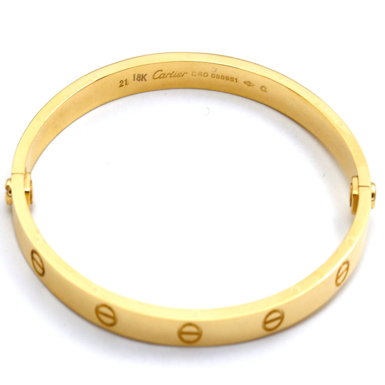 Real Gold Oval Love Bangle GZJCT (Size 21.5) BLZ0254/2 BA1587