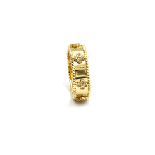 Real Gold Elegant Clover Stone Ring (Size 8.5) - Model GZJVN 1643 R2678