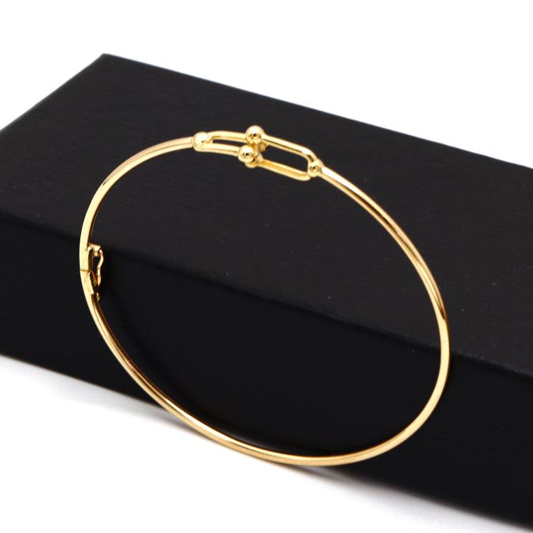 Real Gold GZTF Thin Plain Bangle TBS 0539 (SIZE 15) BA1694