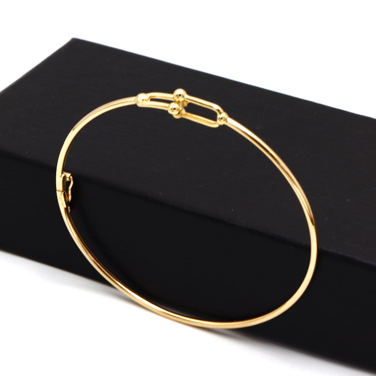 Real Gold GZTF Thin Plain Bangle TBS 0539 (SIZE 17) B BA1481