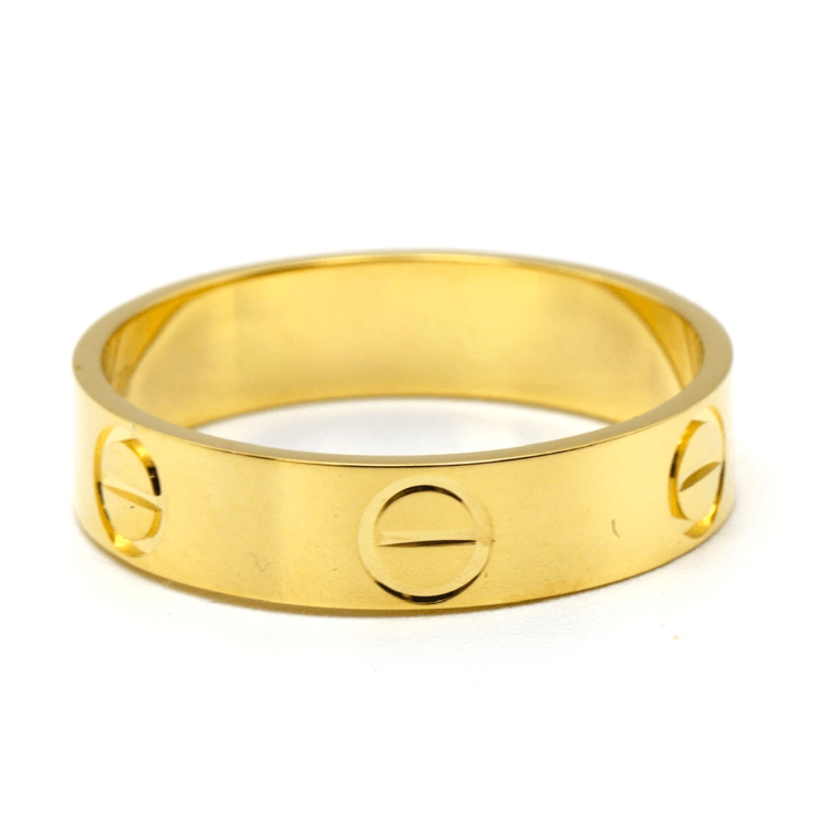 Real Gold Solid Plain Ring 4 MM (Size 7) - Model GZJCT0211 R2618