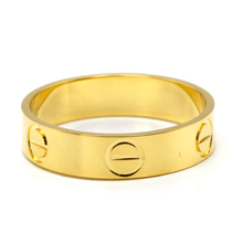 Real Gold Solid Plain Ring 4 MM (Size 5) - Model GZJCT0211 R2610