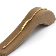 Real Gold Stone Plain Chain Thick Unisex Bracelet (19 C.M) - Model GZJCT 4919 BR1752