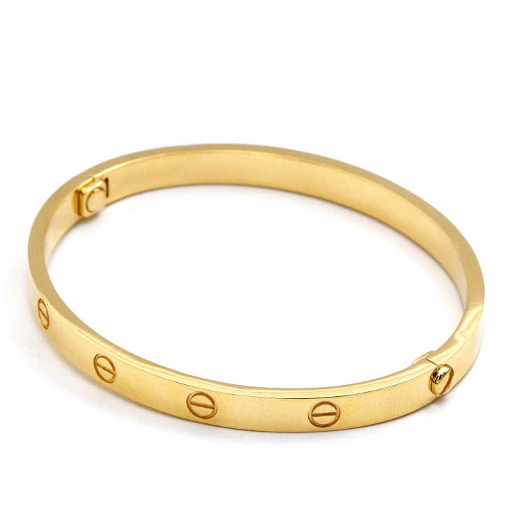 Real Gold Oval Love Bangle GZJCT (Size 19) BLZ0254/2 BA1588