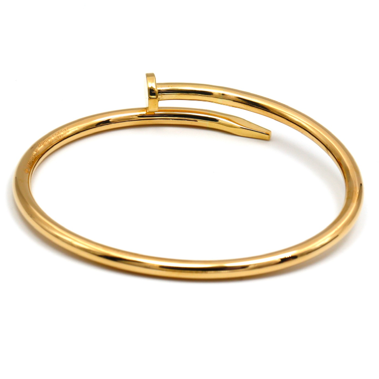 Real Gold GZCR Spiral Thick Nail Bangle BLZ 0038 - A (Size 20) BA1384