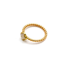 Real Gold Pearl Clover Ring GZJVN 0344/1YZ (Size 5) R2633