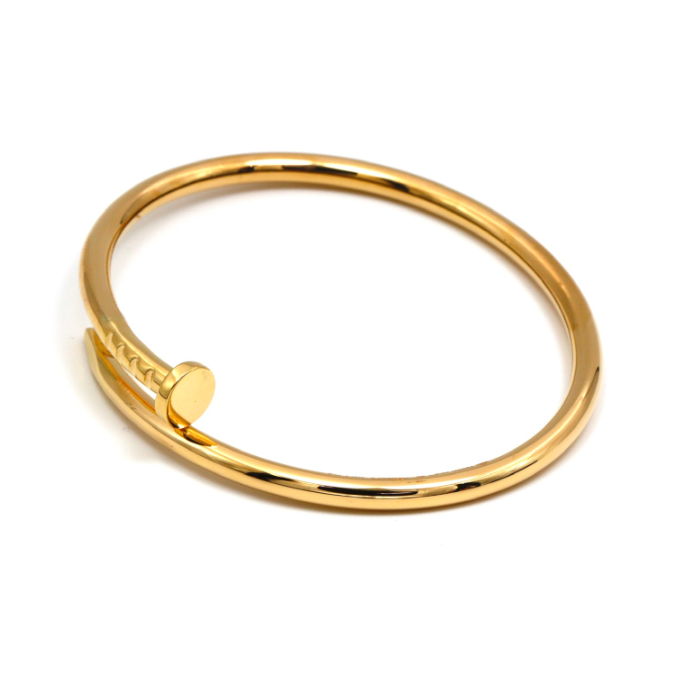 Real Gold GZCR Spiral Thick Nail Bangle BLZ 0038 - A (Size 20) BA1384