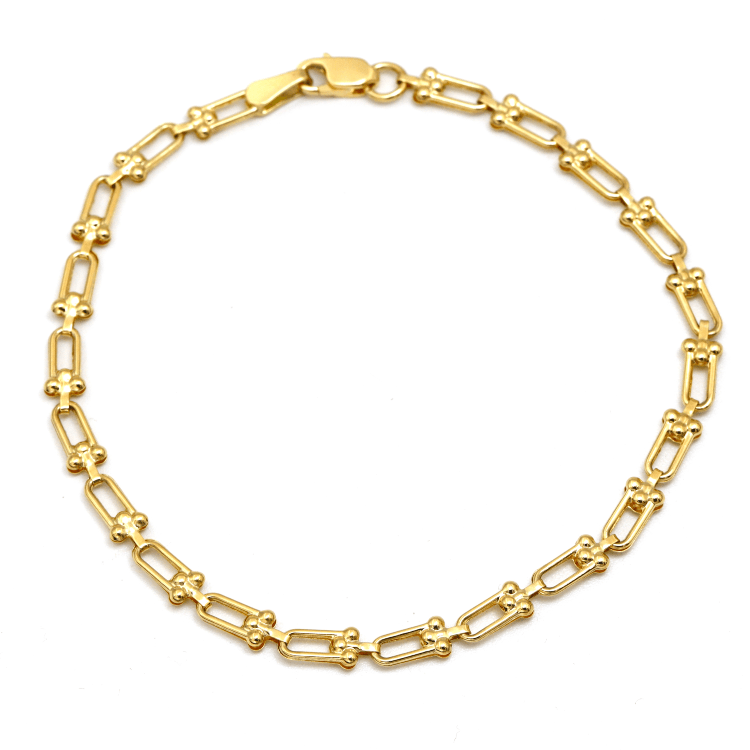 Real Gold GZTF Hardware Solid Chain Bracelet 4566 (16 C.M) BR1871
