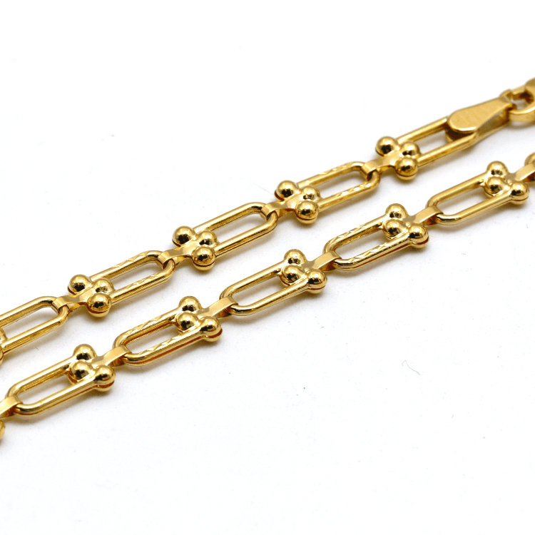 Real Gold GZTF Hardware Solid Chain Bracelet 4566 (16 C.M) BR1871