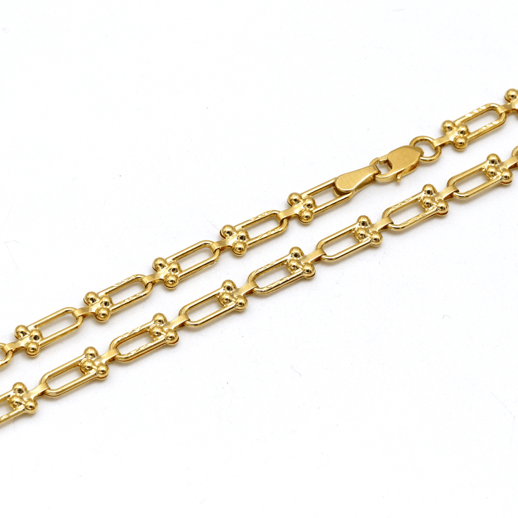 Real Gold GZTF Hardware Solid Chain Bracelet 4566 (16 C.M) BR1871