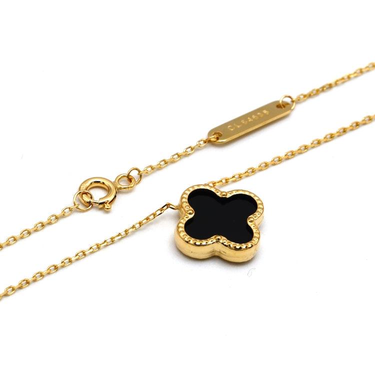 Real Gold Black Luxury Adjustable Size Necklace GZJVN0276-3 N1469