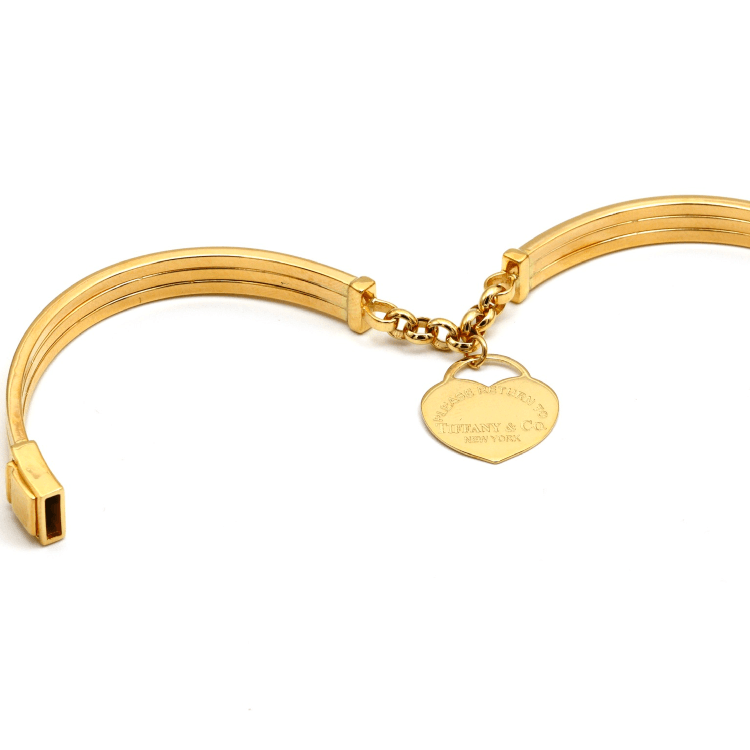 Real Gold GZTF Dangler Heart Bangle BLZ 0096 (SIZE 17) BA1476