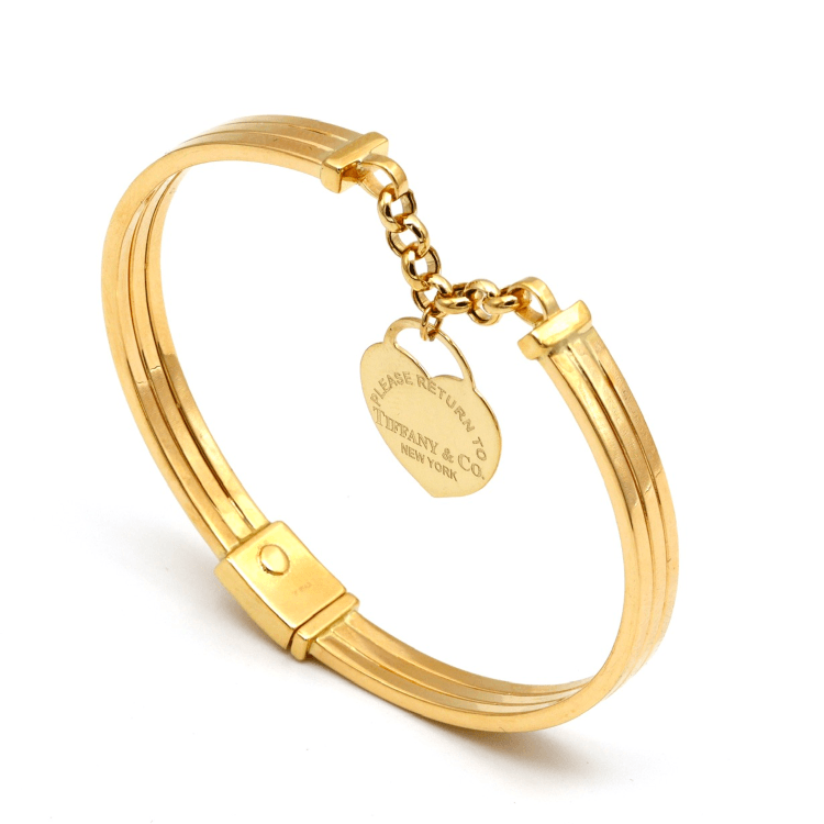 Real Gold GZTF Dangler Heart Bangle BLZ 0096 (SIZE 14) BA1473