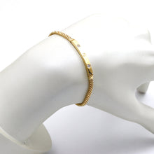 Real Gold Stone Plain Chain Thick Unisex Bracelet (19 C.M) - Model GZJCT 4919 BR1752