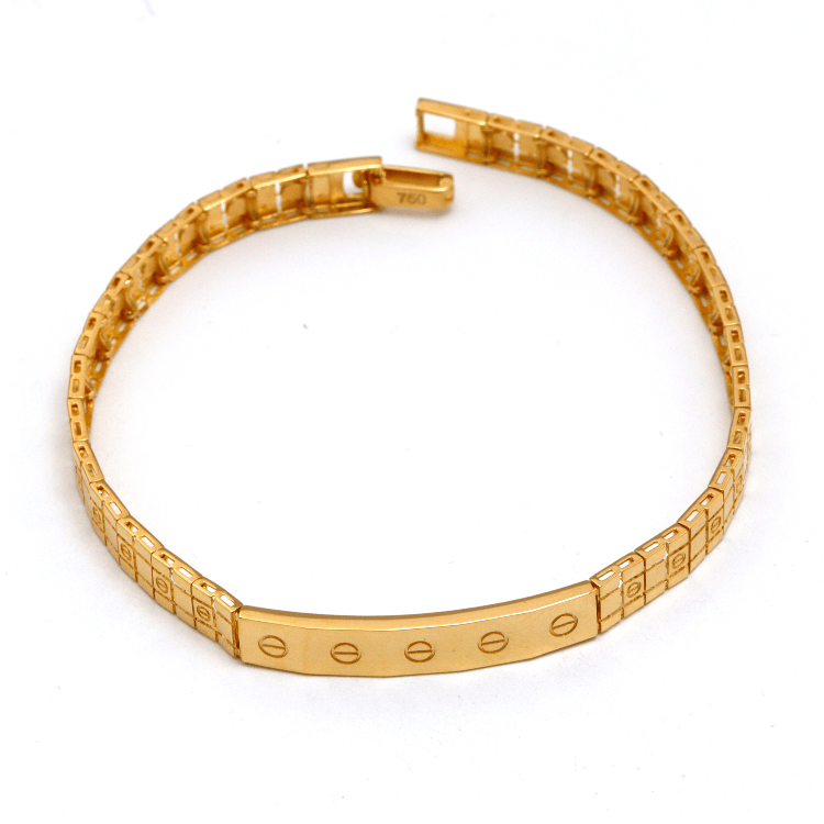 Real Gold GZCR Screw Belt Unisex Bracelet Style 6717 (16 C.M) Design BR1670
