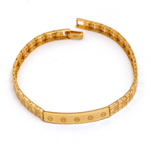Real Gold GZCR Screw Belt Unisex Bracelet Style 6717 (16 C.M) Design BR1670
