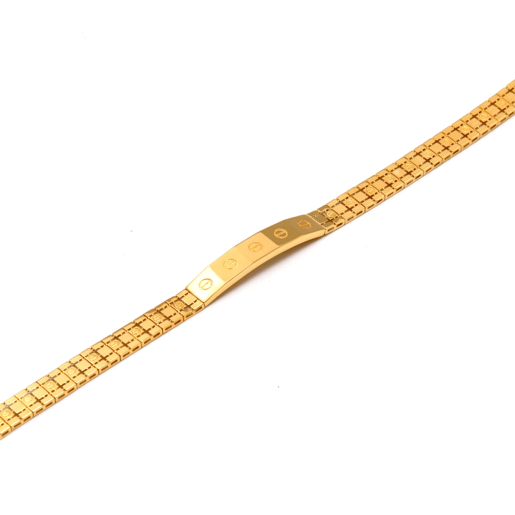 Real Gold GZCR Screw Belt Unisex Bracelet Style 6717 (16 C.M) Design BR1670