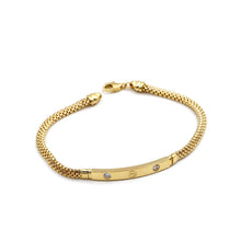 Real Gold Stone Plain Chain Thick Unisex Bracelet (19 C.M) - Model GZJCT 4919 BR1752