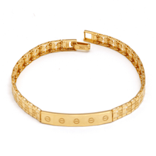 Real Gold GZCR Screw Belt Unisex Bracelet Style 6717 (16 C.M) Design BR1670
