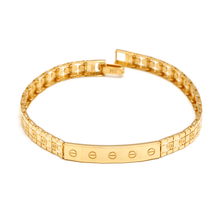 Real Gold GZCR Screw Belt Unisex Bracelet Style 6717 (16 C.M) Design BR1670