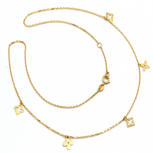 Real Gold GZLV Dangler Charms Necklace 0544 N1401