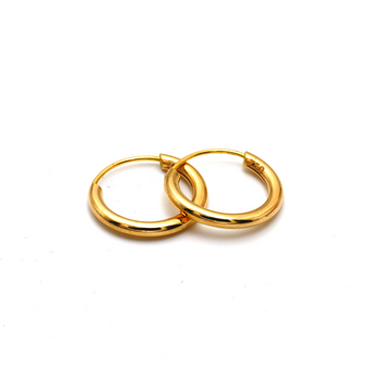 Real Gold Small Circle Earring Set 5714 E1772