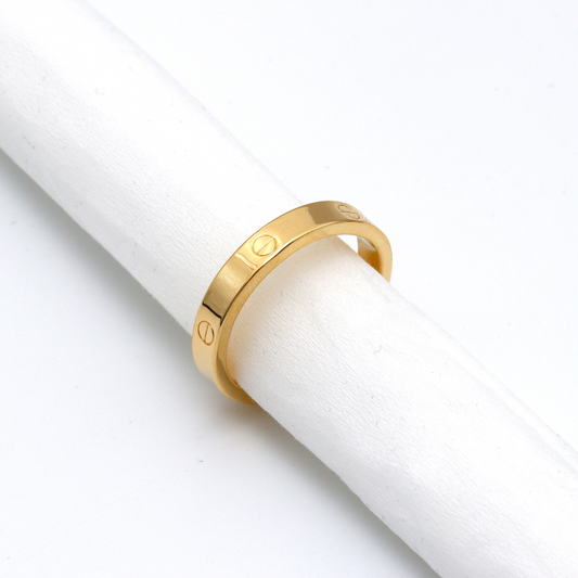 Real Gold GZCR Plain Ring 4 MM 0211/6 (SIZE 7) R1952