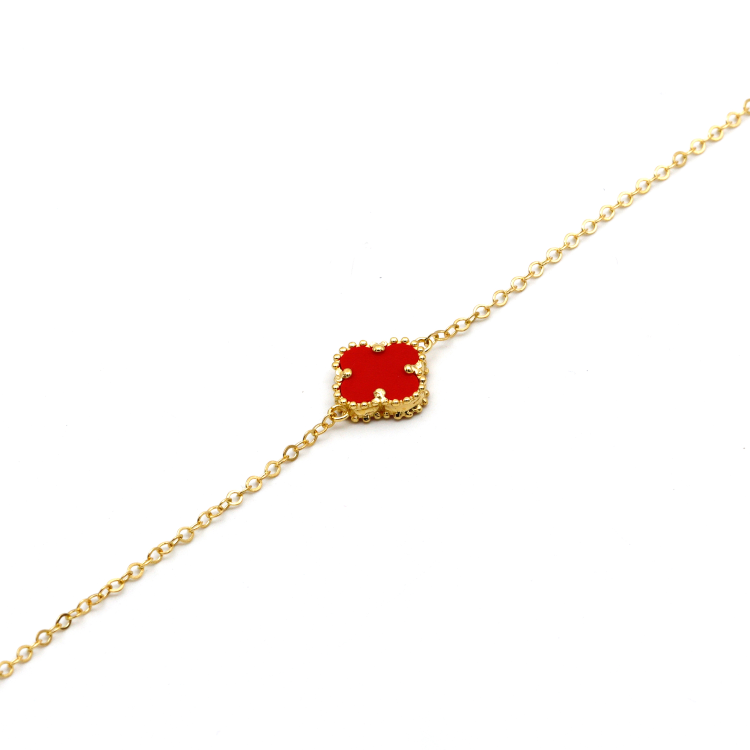 Real Gold VC 1 Red Bracelet BR1205 - 18K Gold Jewelry