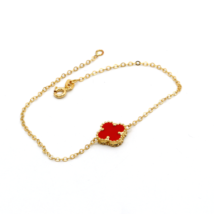 Real Gold VC 1 Red Bracelet BR1205 - 18K Gold Jewelry