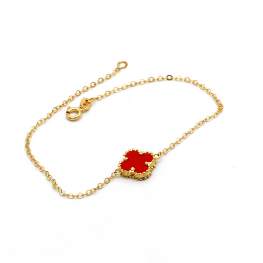 Real Gold VC 1 Red Bracelet BR1205 - 18K Gold Jewelry