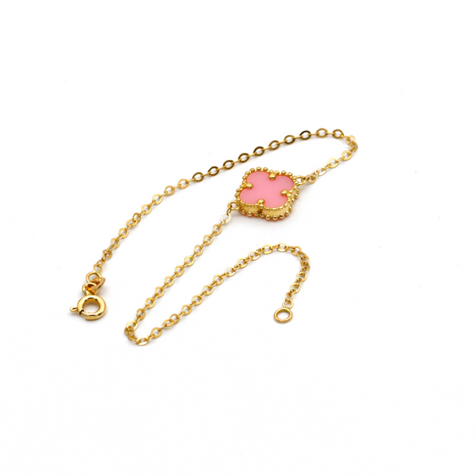 Real Gold VC 1 Pink Bracelet BR1206 - 18K Gold Jewelry
