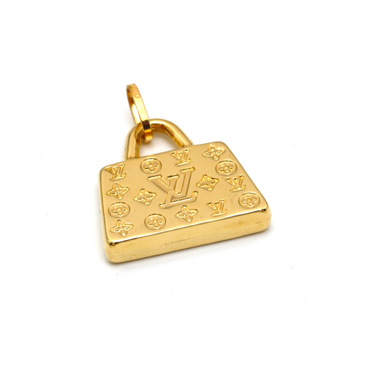 Real Gold GZLV Luxury Bag 2 Side 3D Pendant 0500/3KU P 1819