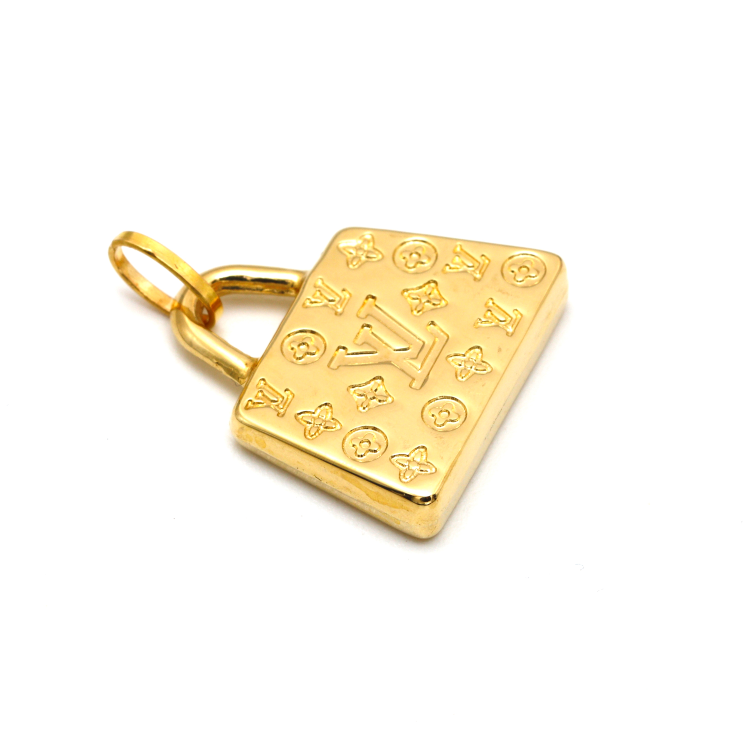 Real Gold GZLV Luxury Bag 2 Side 3D Pendant 0500/3KU P 1819