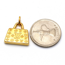 Real Gold GZLV Luxury Bag 2 Side 3D Pendant 0500/3KU P 1819
