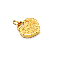 Real Gold GZLV Luxury Heart 2 Side 3D Pendant 0500/2KU P 1820