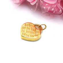 Real Gold GZLV Luxury Heart 2 Side 3D Pendant 0500/2KU P 1820