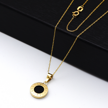Real Gold GZBV Round Black Luxury Necklace 0060/1KU CWP 1824