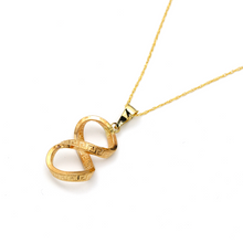 Real Gold Twisted Maze Hoop Necklace 3324/1/P CWP 1825