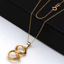 Real Gold Twisted Maze Hoop Necklace 3324/1/P CWP 1825