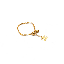 Real Gold GZCH Drop chain Adjustable Size Ring 0339/4YZ (Size 3 to 8.5) R1979