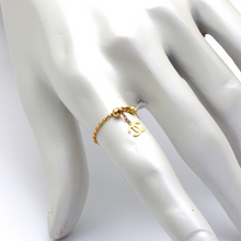 Real Gold GZCH Drop chain Adjustable Size Ring 0339/4YZ (Size 3 to 8.5) R1979