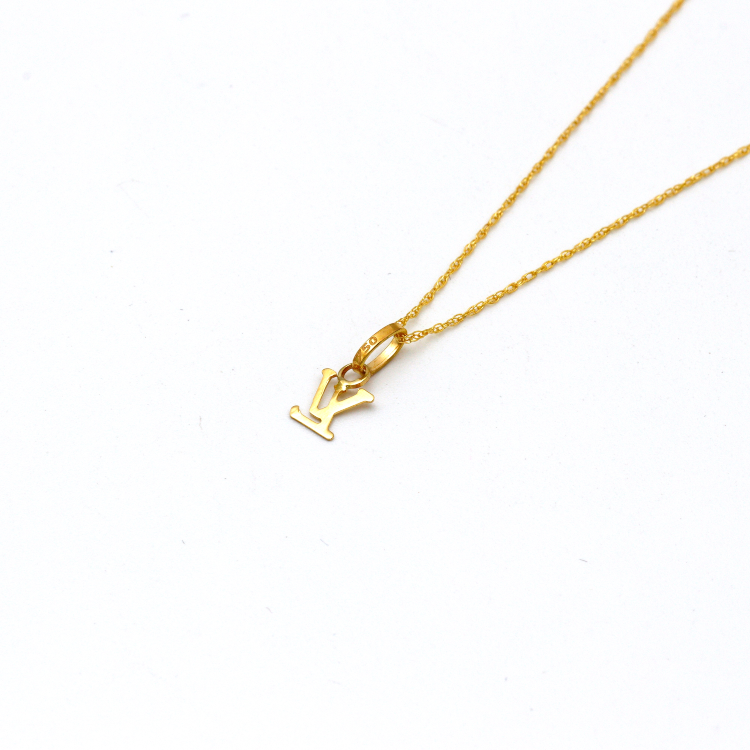 Real Gold LV Small Fine Necklace 0117/2KU CWP 1827
