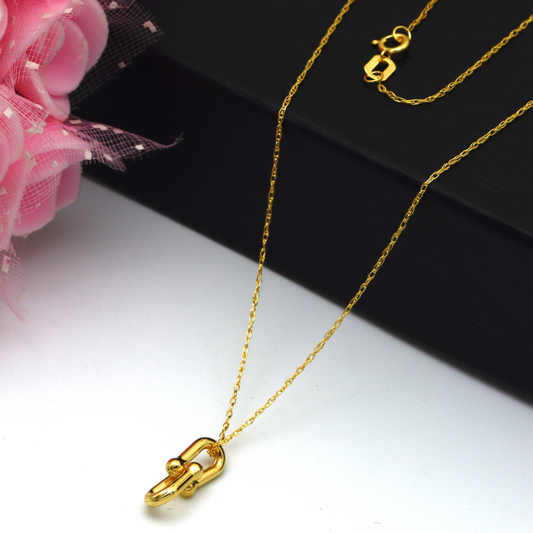 Real Gold TF Hardware Necklace 4646 CWP 1835