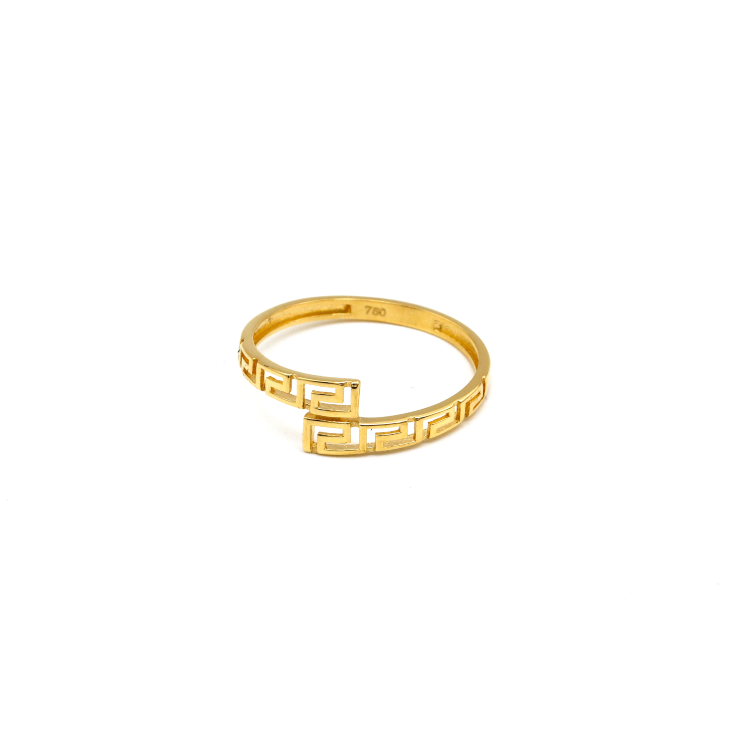 Real Gold Maze Hoop Ring 6907 (SIZE 8) R2341