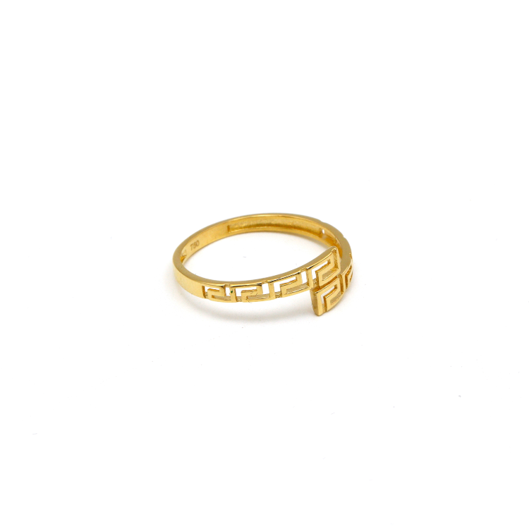 Real Gold Maze Hoop Ring 6907 (SIZE 5.5) R2073