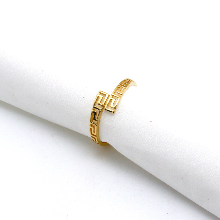 Real Gold Maze Hoop Ring 6907 (SIZE 8) R2341