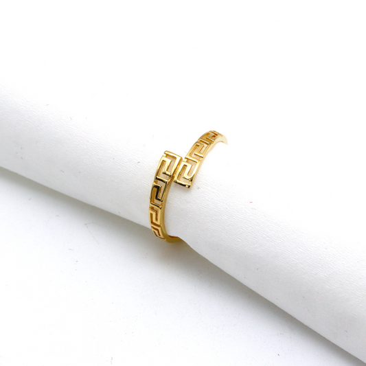 Real Gold Maze Hoop Ring 6907 (SIZE 9) R2342