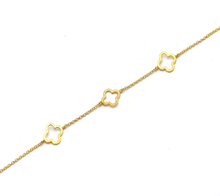 Real Gold 3 VC Plain Hollow Bracelet 3350 BR1402