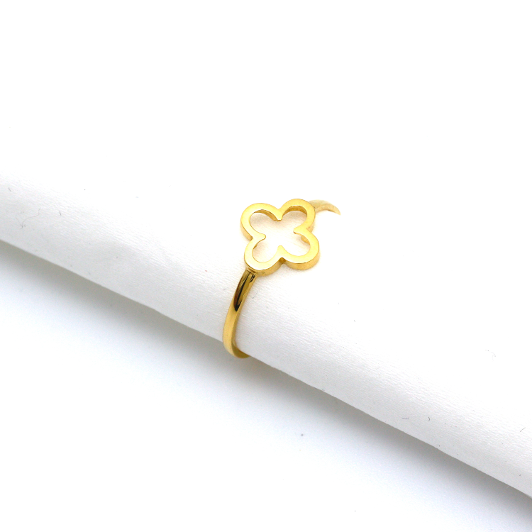 Real Gold VC Plain Square Ring 6769 (SIZE 4) R2195