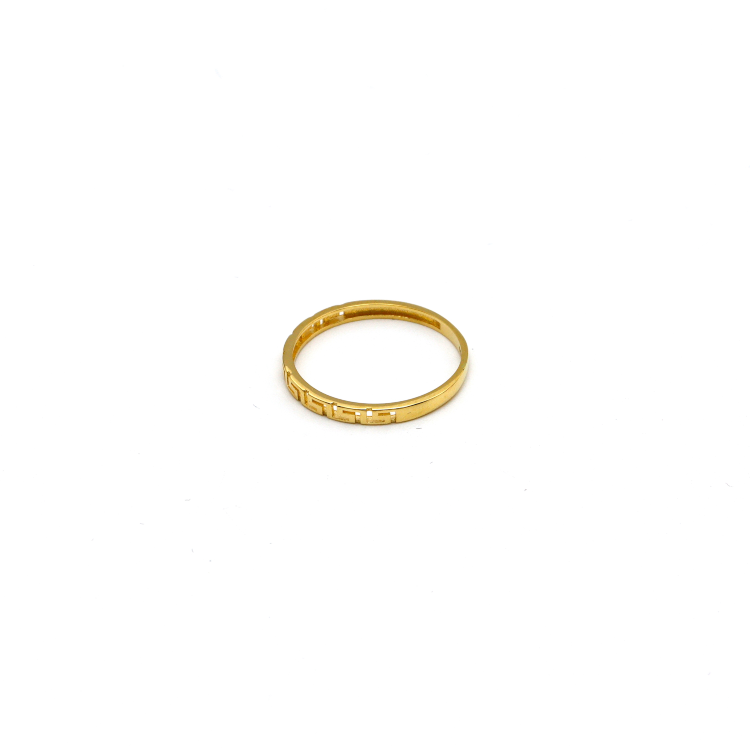 Real Gold Plain Maze Hoop Ring 6906 (SIZE 7) R2107